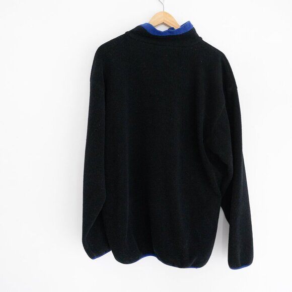 VTG '97 Warner Brothers Studio Store Navy Blue Wb Sport Half Sip Fleece Sweater - Picture 12 of 13